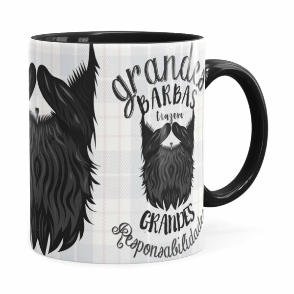Caneca Pai Grandes Barbas V01 Preta