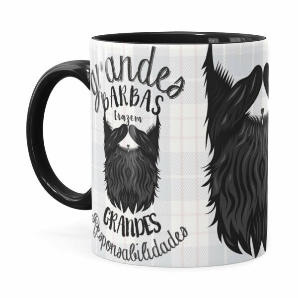 Caneca Pai Grandes Barbas V01 Preta