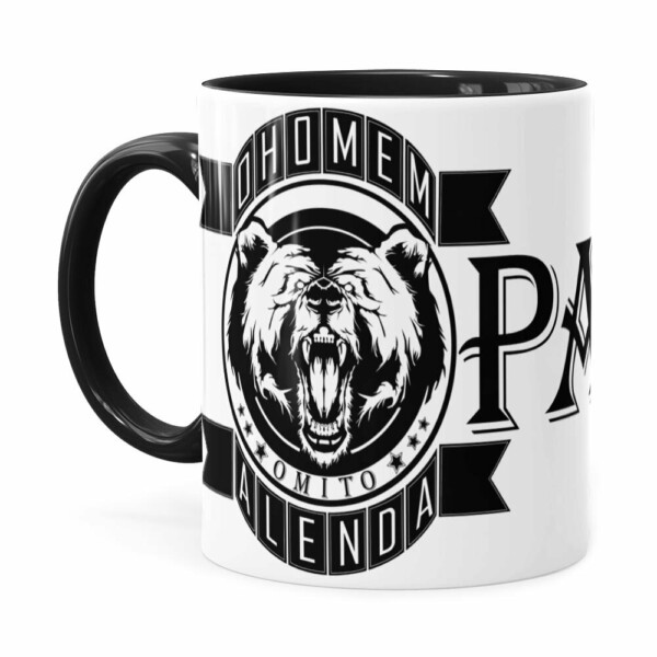 Caneca Pai O Homem, O Mito, A Lenda Preta