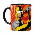 Caneca Pai Simpson Eu Faço Preta