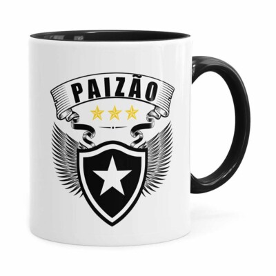 Caneca Personalizada Paizão Botafogo Asas Preta