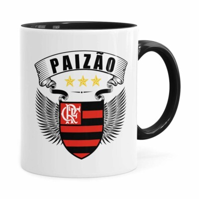 Caneca Personalizada Paizão Flamengo Asas Preta
