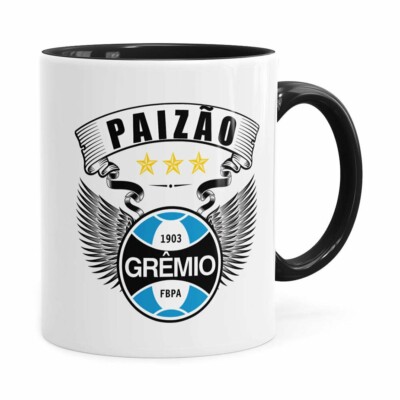 Caneca Personalizada Paizão Grêmio Asas Preta