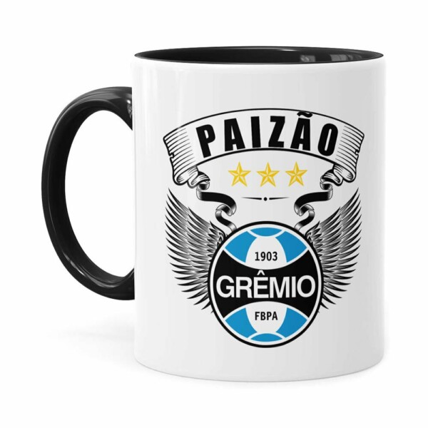Caneca Personalizada Paizão Grêmio Asas Preta