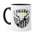 Caneca Personalizada Paizão Santos Asas Preta