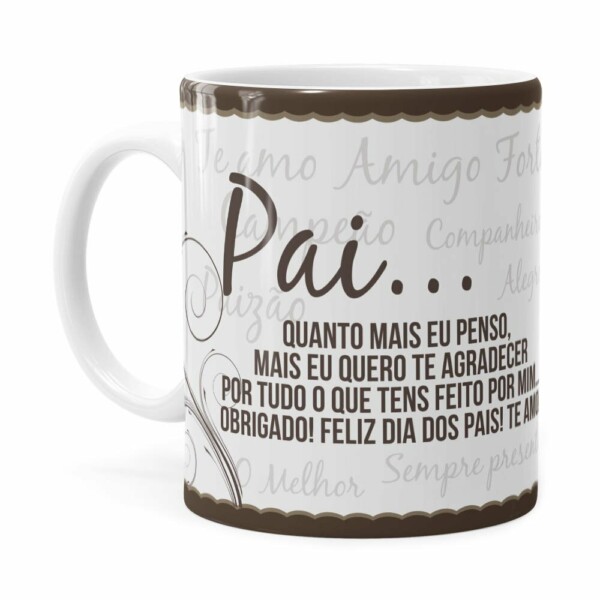 Caneca Personalizada Dia Dos Pais Quanto Mais Branca