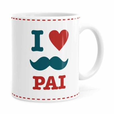Caneca Personalizada I Love Pai Branca
