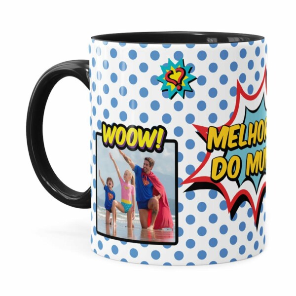 Caneca Personalizada Melhor Pai Geek Preta