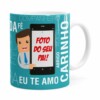 Caneca Personalizada Pai No Celular Branca