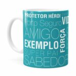 Caneca Personalizada Pai No Celular Branca
