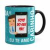 Caneca Personalizada Pai No Celular Preta