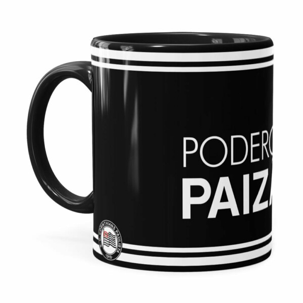 Caneca Poderoso Paizão Corinthians V01 Preta