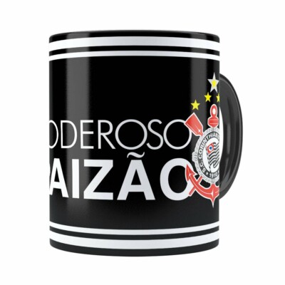 Caneca Poderoso Paizão Corinthians V01 Preta