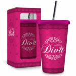 Copo Amiga Diva 550ml Tampa E Canudo