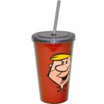 Copo Flintstones Barney 500ml Com Canudo