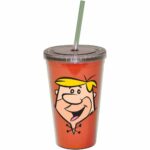 Copo Flintstones Barney 500ml Com Canudo