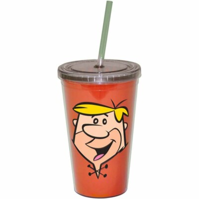 Copo Flintstones Barney 500ml Com Canudo