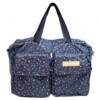Bolsa Dobrável Minnie Preta Flores 46x37cm