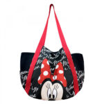 Bolsa Minnie Rosto Preta Assinatura