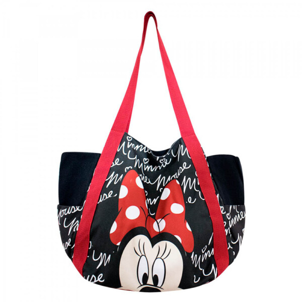 Bolsa Minnie Rosto Preta Assinatura