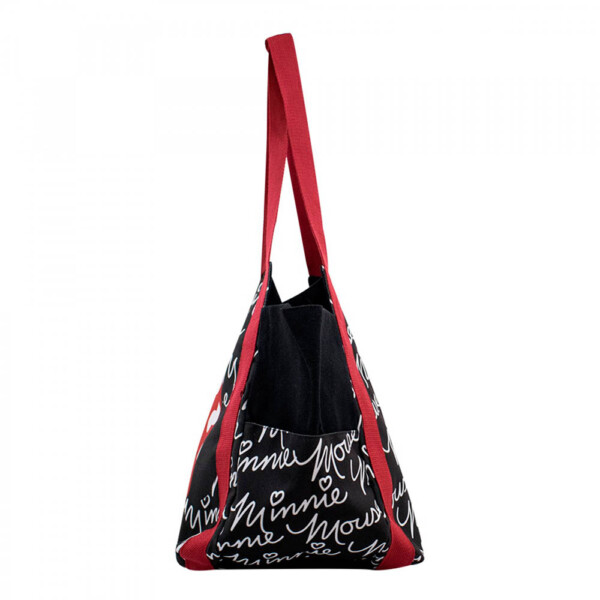 Bolsa Minnie Rosto Preta Assinatura