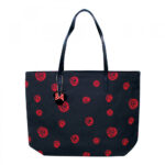 Bolsa Minnie Preta Com Rosas