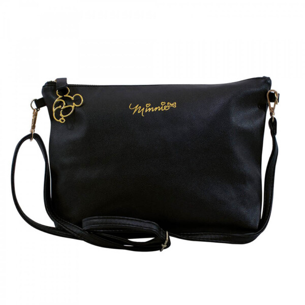 Bolsa Minnie Preta Com Enfeite De Mickey
