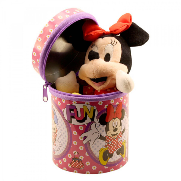 Boneca Minnie Chaveiro Vermelho Na Lata 23cm