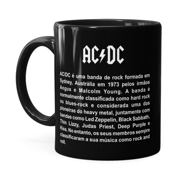 Caneca Ac Dc Banda History Preta