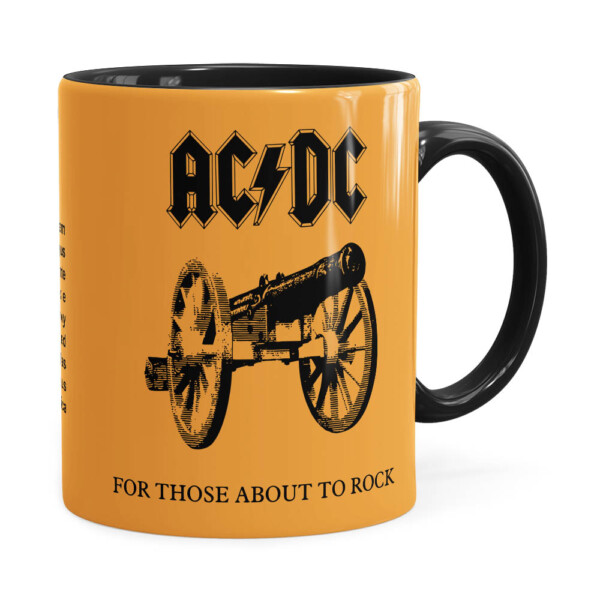 Caneca Ac Dc For Those About To Rock Preta