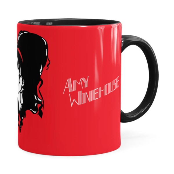 Caneca Amy Winehouse Art Preta