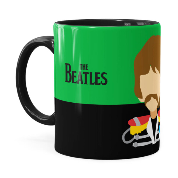Caneca Beatles George Banda Preta