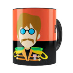 Caneca Beatles John Banda Preta