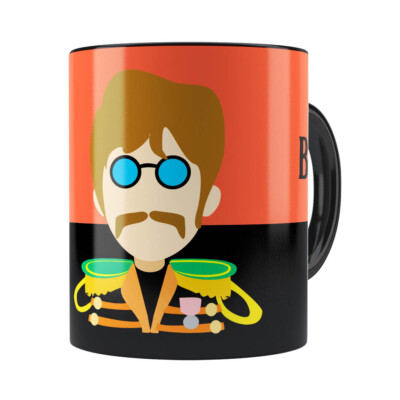 Caneca Beatles John Banda Preta