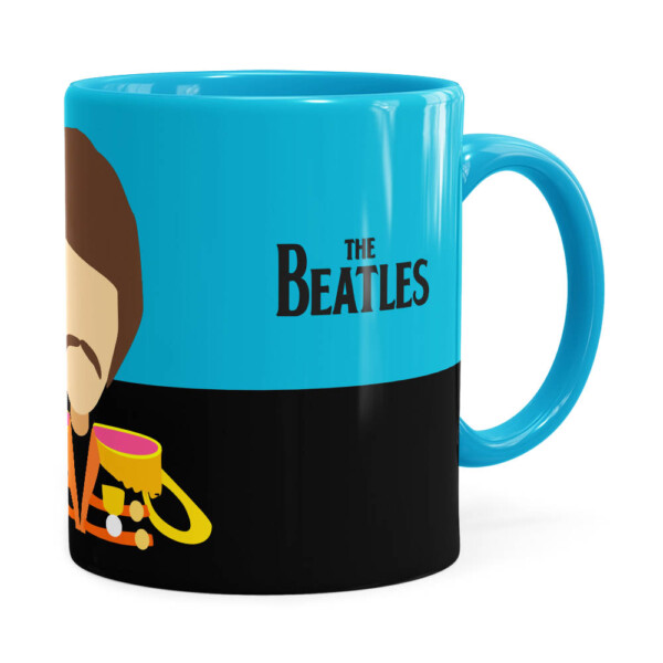 Caneca Beatles Ringo Banda Azul Claro