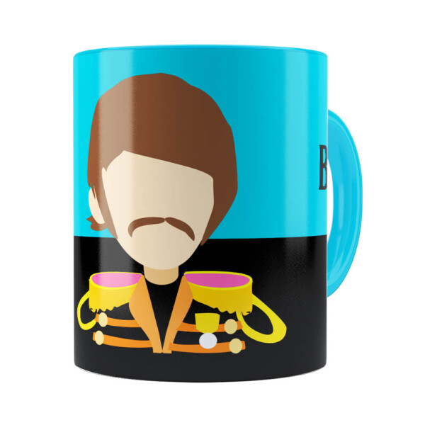Caneca Beatles Ringo Banda Azul Claro