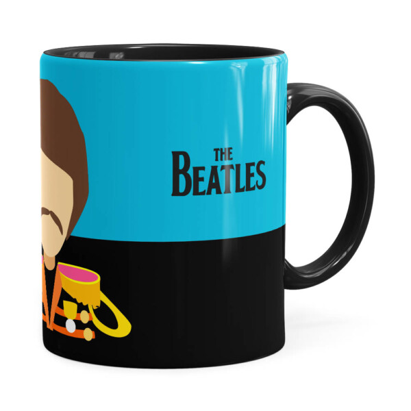 Caneca Beatles Ringo Banda Preta
