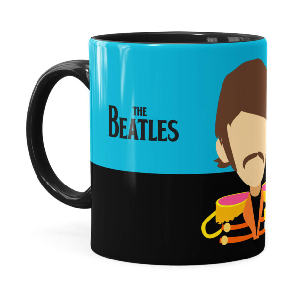 Caneca Beatles Ringo Banda Preta