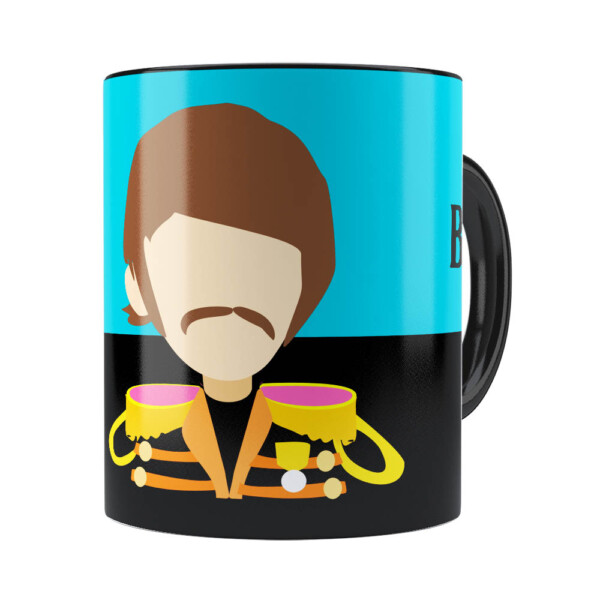 Caneca Beatles Ringo Banda Preta