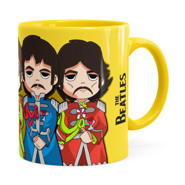 Caneca Beatles Sgt Peppers Lonely Hearts Amarela