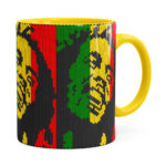 Caneca Bob Marley Mosaíco Amarela