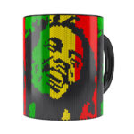 Caneca Bob Marley Mosaíco Preta