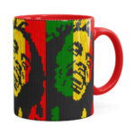 Caneca Bob Marley Mosaíco Vermelha