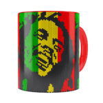 Caneca Bob Marley Mosaíco Vermelha