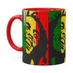 Caneca Bob Marley Mosaíco Vermelha