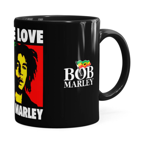 Caneca Bob Marley One Love Preta