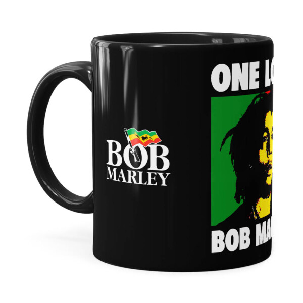 Caneca Bob Marley One Love Preta