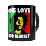 Caneca Bob Marley One Love Preta