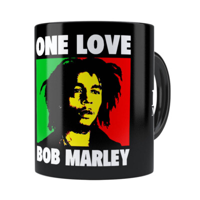 Caneca Bob Marley One Love Preta