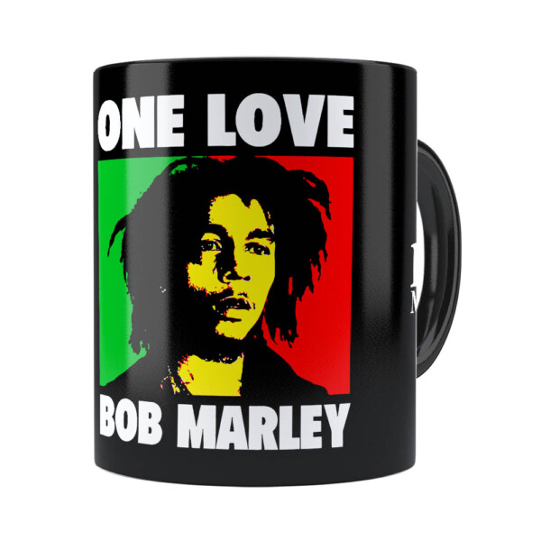 Caneca Bob Marley One Love Preta